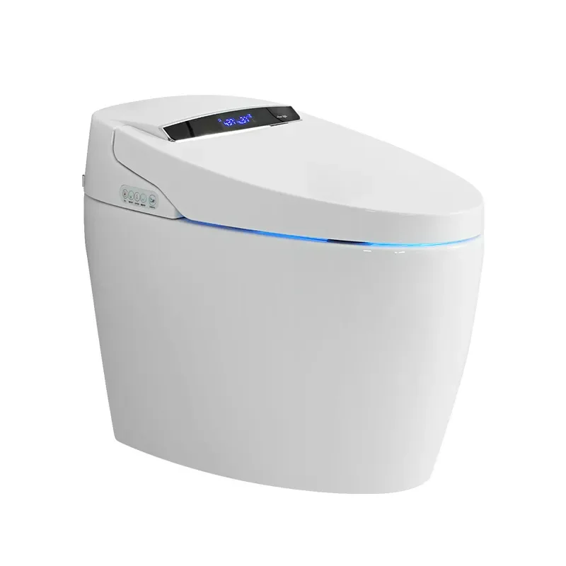 Smart Tankless Toilet Auto Foot Flush Siphon Water Saving Silent Slow Close Lid Modern Bathroom Fixture