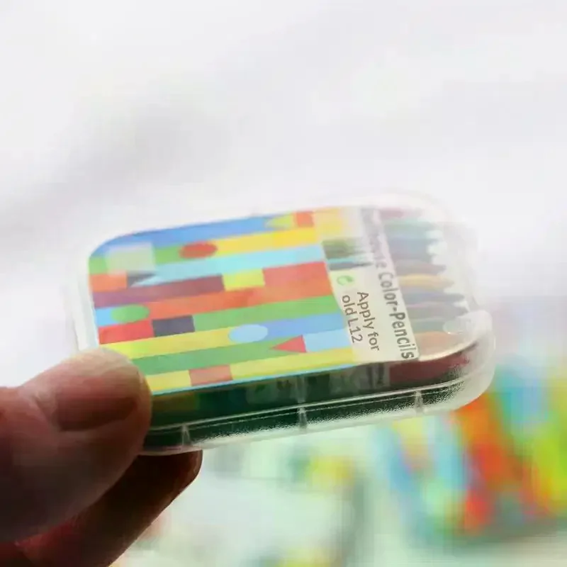 Mini Crayons Box 12 Colors Crayon Dollhouse Miniature Creative Scene Model Dollhouse Accessories Home Decor Figurines Toys