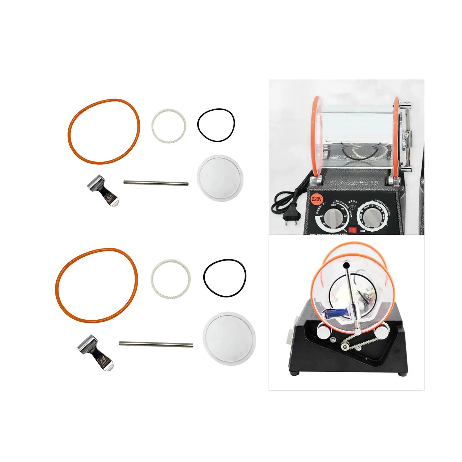 

6Pcs Jewelry Polishing Machine Accessories Replacement Rotary Barrel Cover