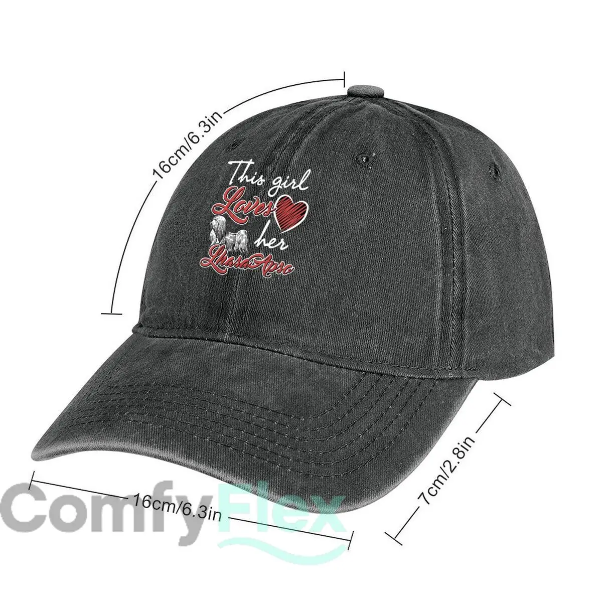 Lhasa Apso Love Pet Art قبعة بيسبول مغسولة في الهواء الطلق للنساء للجنسين أنثى موضة أبي قبعة الهيب هوب
