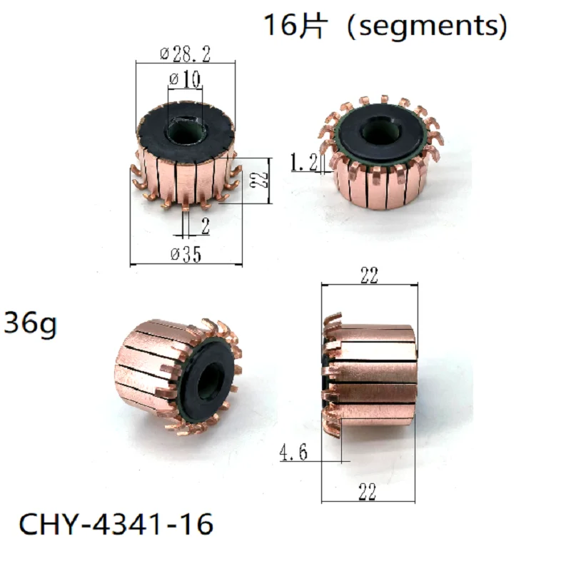 28.2*10*22*16P Rectifier Reverser Copper Head Chy-4341-16