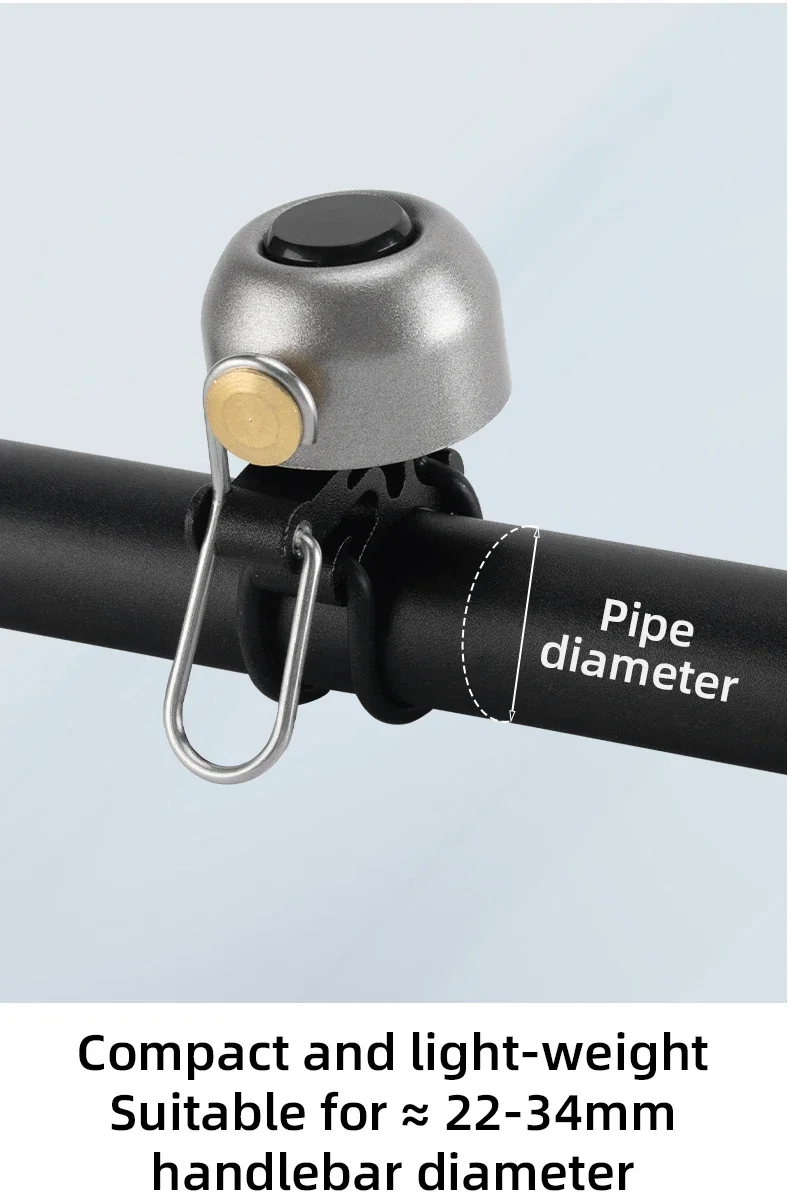 ROCKBROS Lokaler Versand Fahrradklingel 100dB Warnton Kupfer-Aluminium-Legierung Wasserdicht Ultraleicht Laute Fahrradklingel Fahrradzubehör – Detail 7