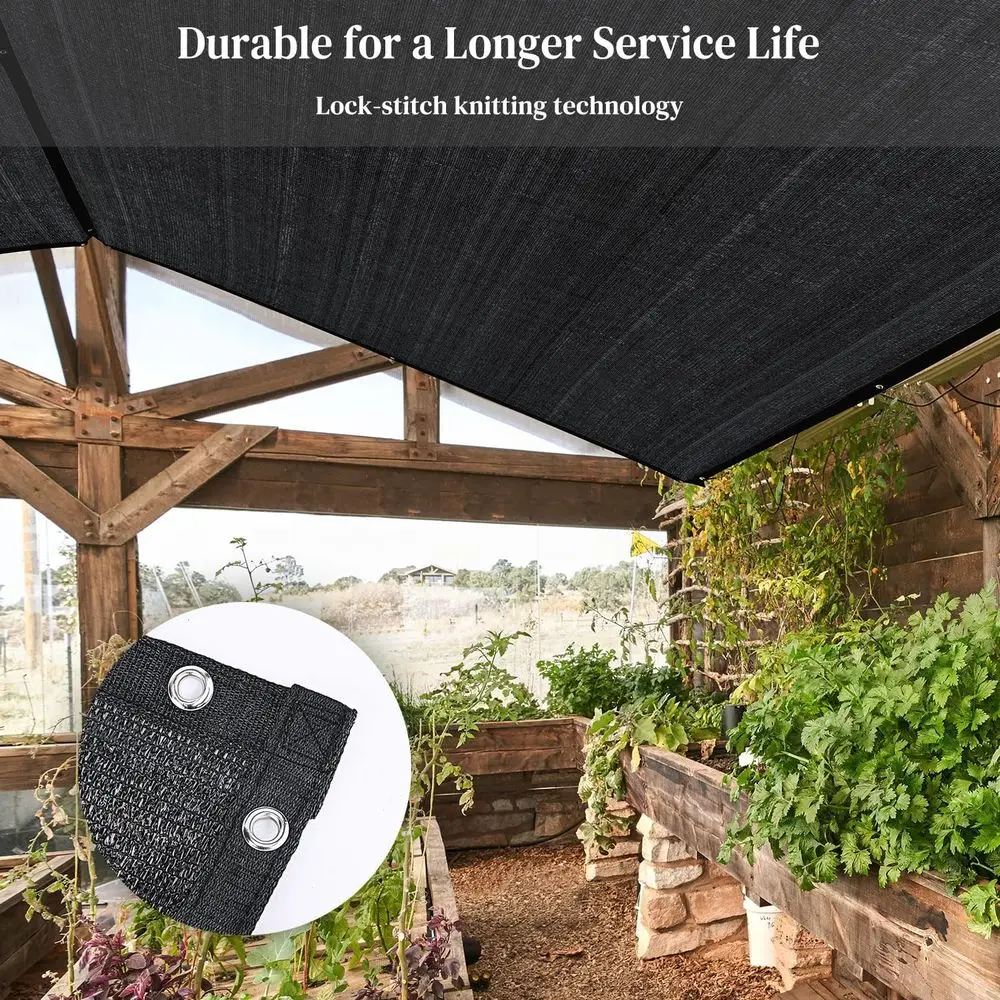 20x20FT Durable Shade Mesh Tarp with Reinforced Grommets for Outdoor Plants, Greenhouse, Pergola, and Patio Sun Protection