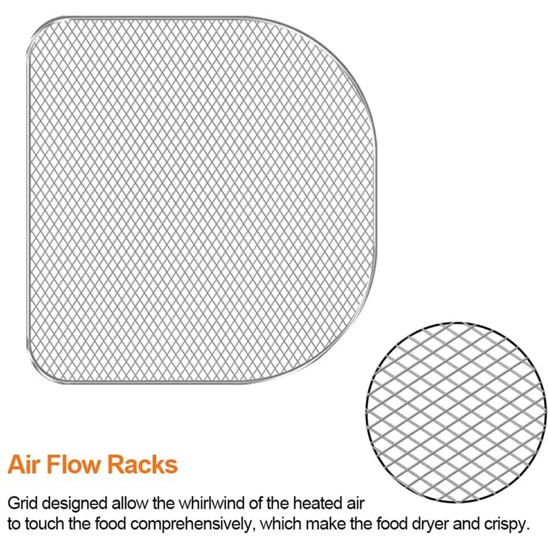 A94E-Dehydrator Rack For Air Fryer Oven,6 Quart Air Fryer Accessories,Dehydrated Fruit And Meat,Air Rack,Dehydration Tray 6Pc