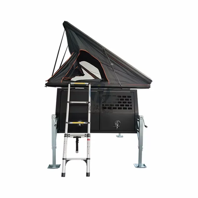 Canopy Dual Cab Aluminum Alloy Ute Canopy Triangle Roof Top Tent for Car and Pickup Camping