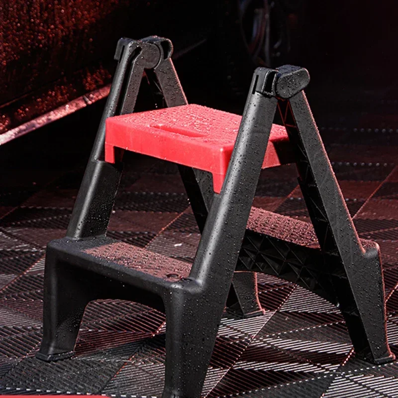 Car Washing Stool Two Step Stool Folding Ladder Chair Thickening Anti-skid High and Low Stool Lifting Tool Ladder Stool