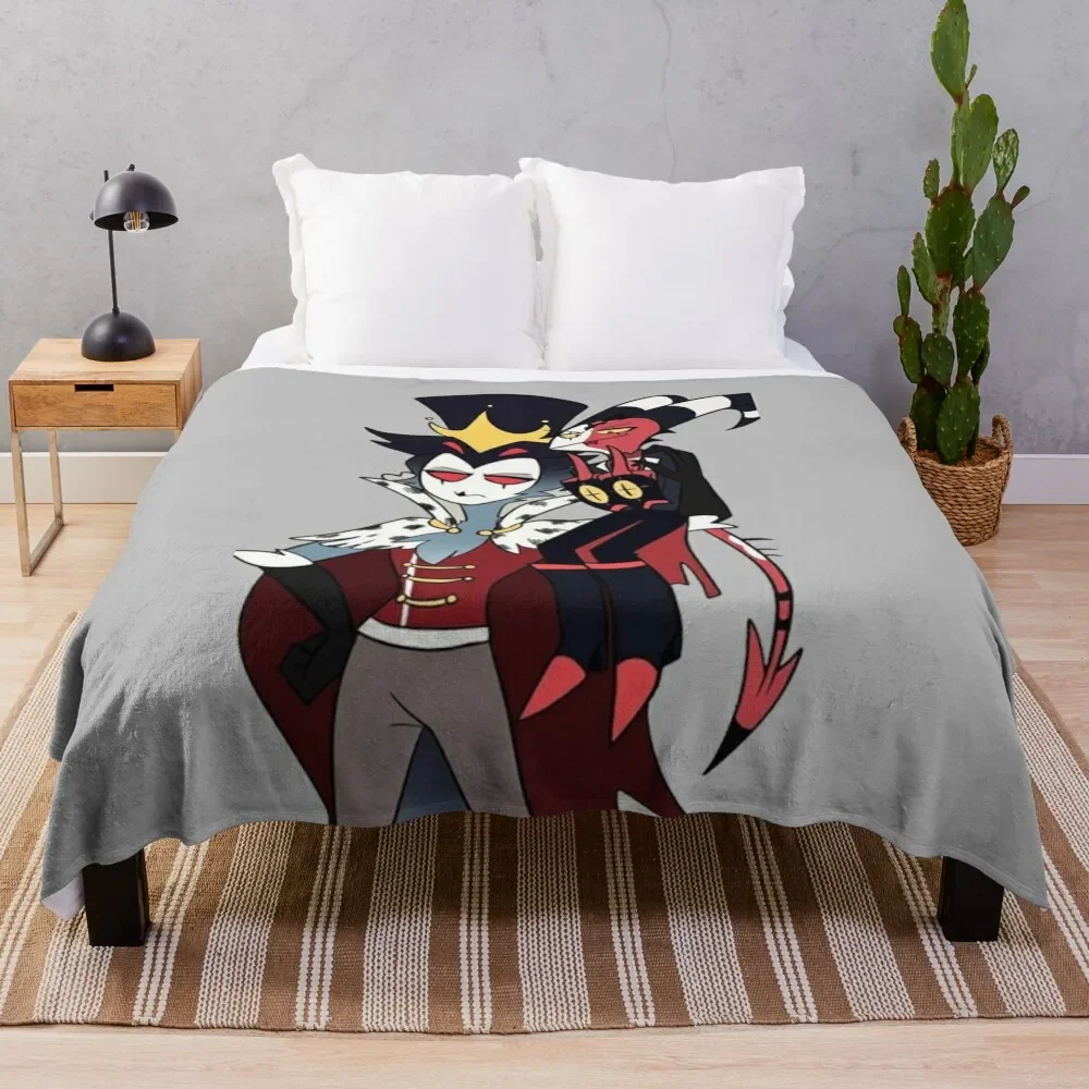 

Helluva Boss Stolas x Blitz Throw Blanket Bed linens Loose Soft Blankets