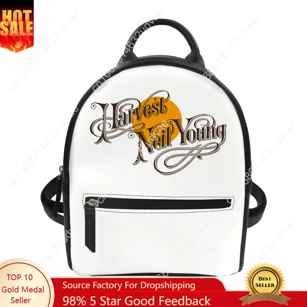 

Neil Young Backpack Purse Women Schoolbags Personalized Double Shoulder Bag High Quality Daypack Leather Travel Bag Gift