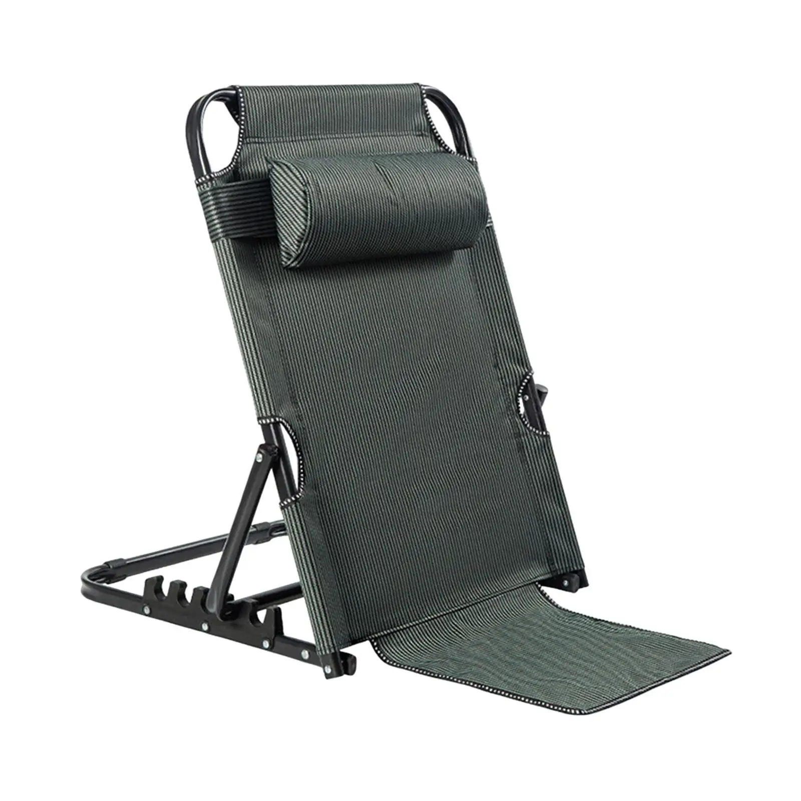 Lifting Bed Backrest Folding for Adult Adjustable Angle Back Rest Steel large 7 Gears Black