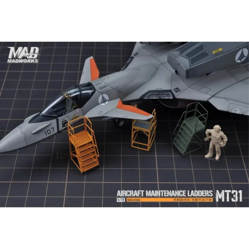 MADWORKS MT31 1/72 سلالم صيانة الطائرات المعدنية المحفورة بالصور-نموذج طائرة بناء هواية لتقوم بها بنفسك الملحقات
