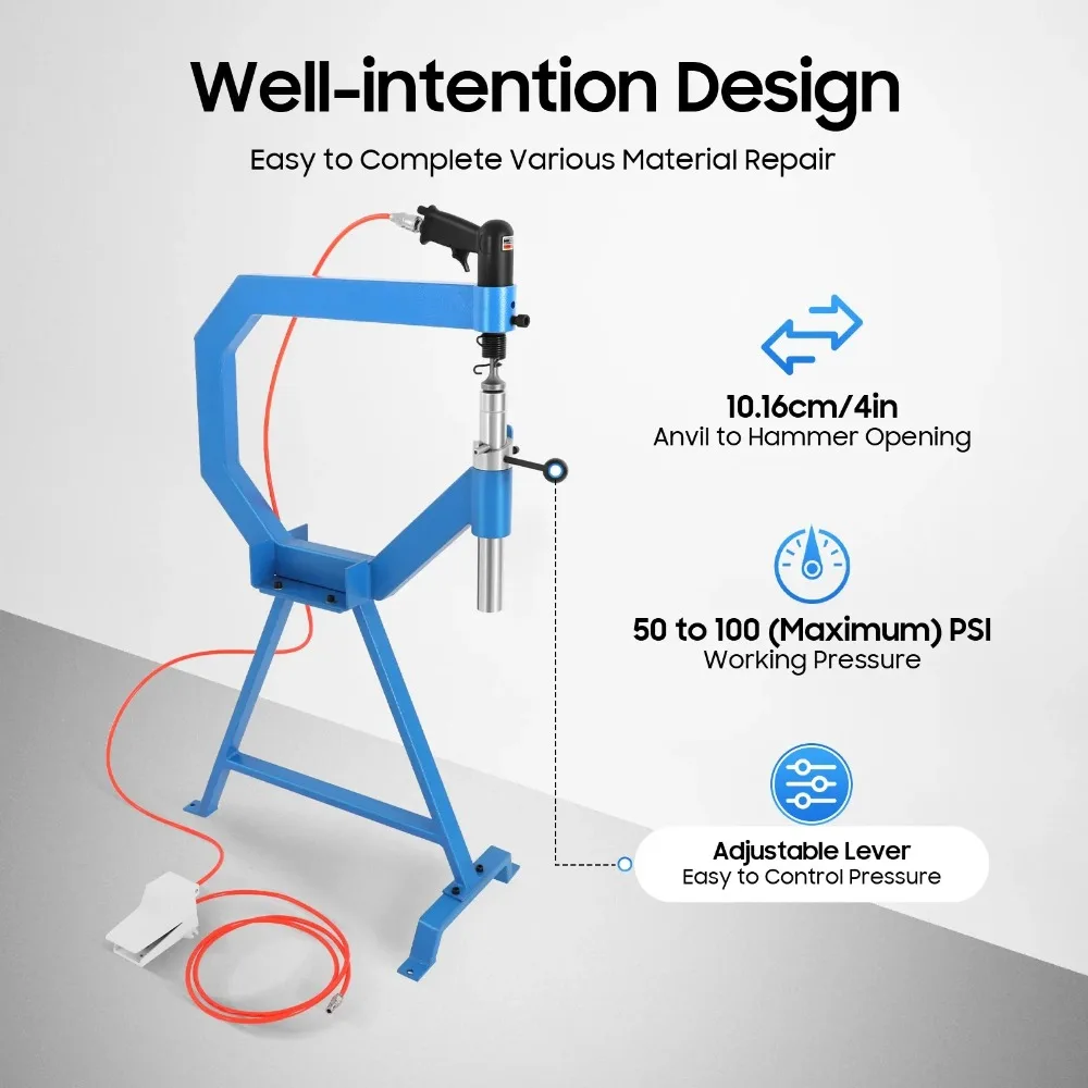 Pneumatischer Hobelhammer, 4" Hobelhammer-Biegemaschine 875-1350 U/min 1/2/3" Blechformmaschine in Ambossgröße