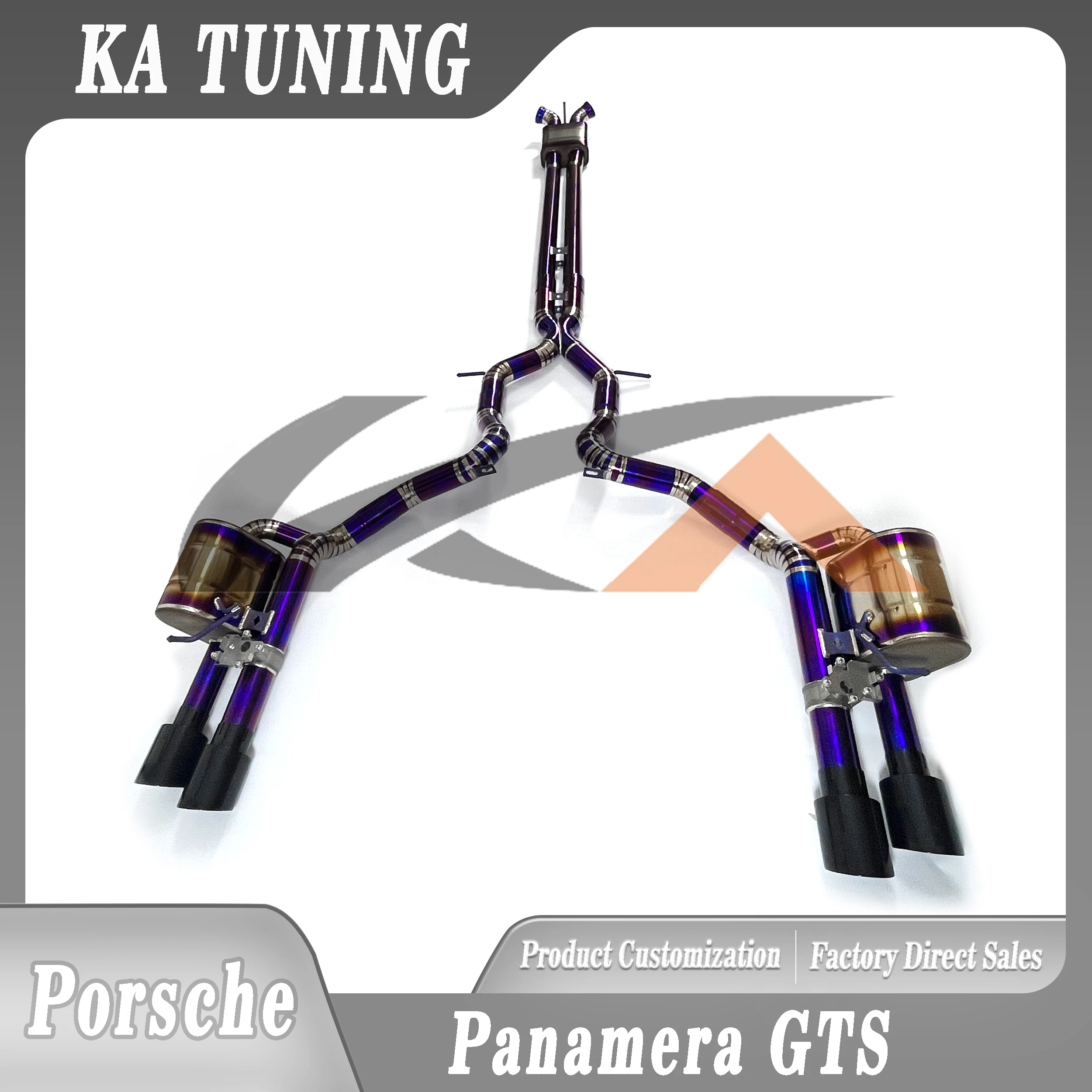 

KA Tuning Titanium Alloy Catback Exhaust System for Porsche Panamera GTS 4.0 with Rear Section Muffler Valve And X-Pipe