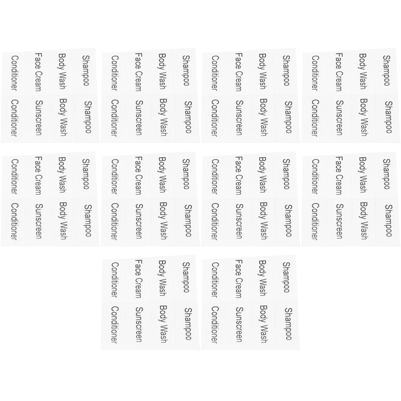 

10 листов наклейки для косметических этикеток, многоразовые этикетки для бутылок для путешествий, ухода за кожей, организация, наклейки для косметических бутылок