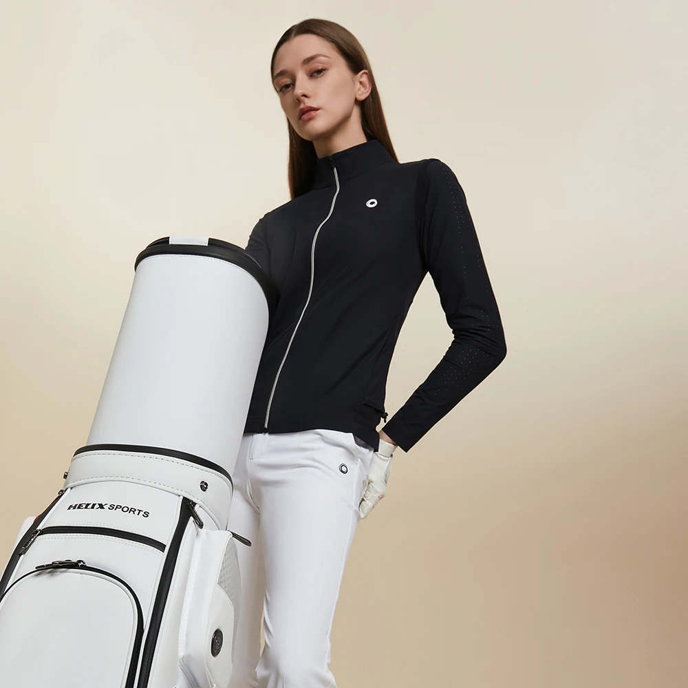 HELIX-Veste de Course Légère et Chaude à vaccage Rapide pour Femme, Fermeture Éclair Complète, Golf