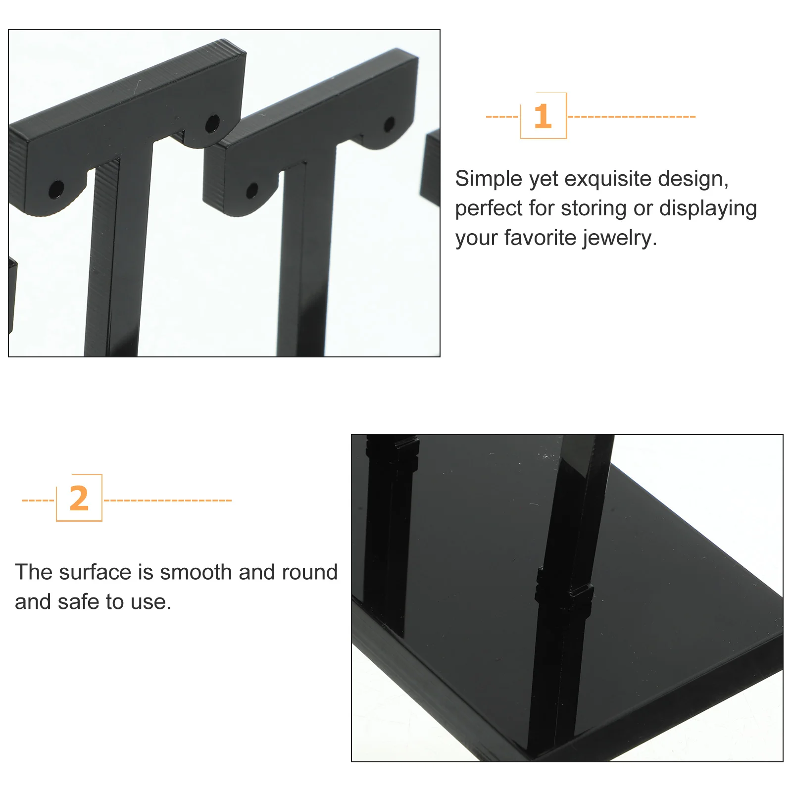 

Acrylic Multi Earrings Jewelry Display Earring Display Black Holder ganizer Storage Box Earring Rack