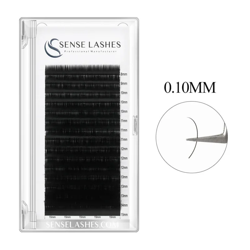 

SENSE LASHES 16 Rows Matte Black Individual Lashes Soft Natural Eyelash Extensions C CC D Curl extensiones de pestañas Supplies
