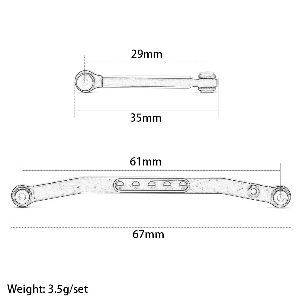 #AXI31614 Aliuminum Alloy Steering Tie Rod Links for RC CAR 1/24 Axial SCX24 AXI00002 AXI00001 AXI90081 1:24