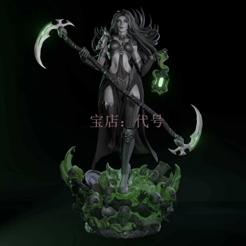 

1/24 Scale Resin Figure Assemble Model Kit Double-headed sickle girl Unassembled and Unpainted 3D printing DIY toy 654