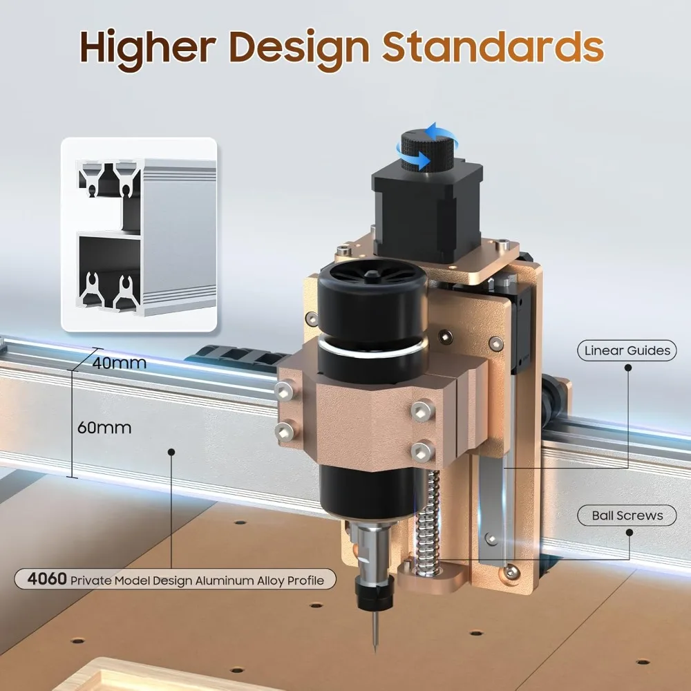 Router Machine Newly Upgraded 3-Axis CNC Engraving Machine Z-axis ball screw design Suitable For Wood Acrylic Aluminum Engraving