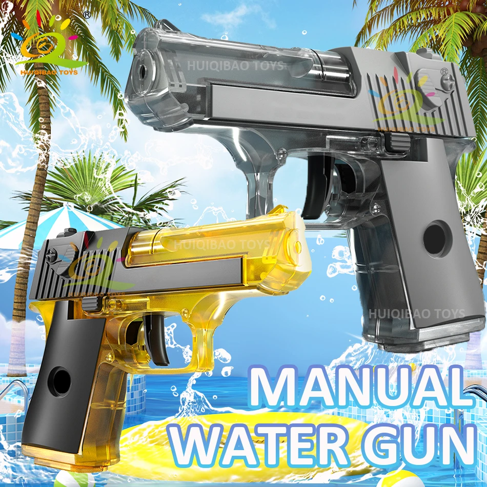 Huiqibao Desert Eagle Handleiding Waterpistool Draagbare Zomer Strand Outdoor Schieten Pistool Vechten Fantasie Speelgoed Voor Jongens Spel Volwassenen Kind