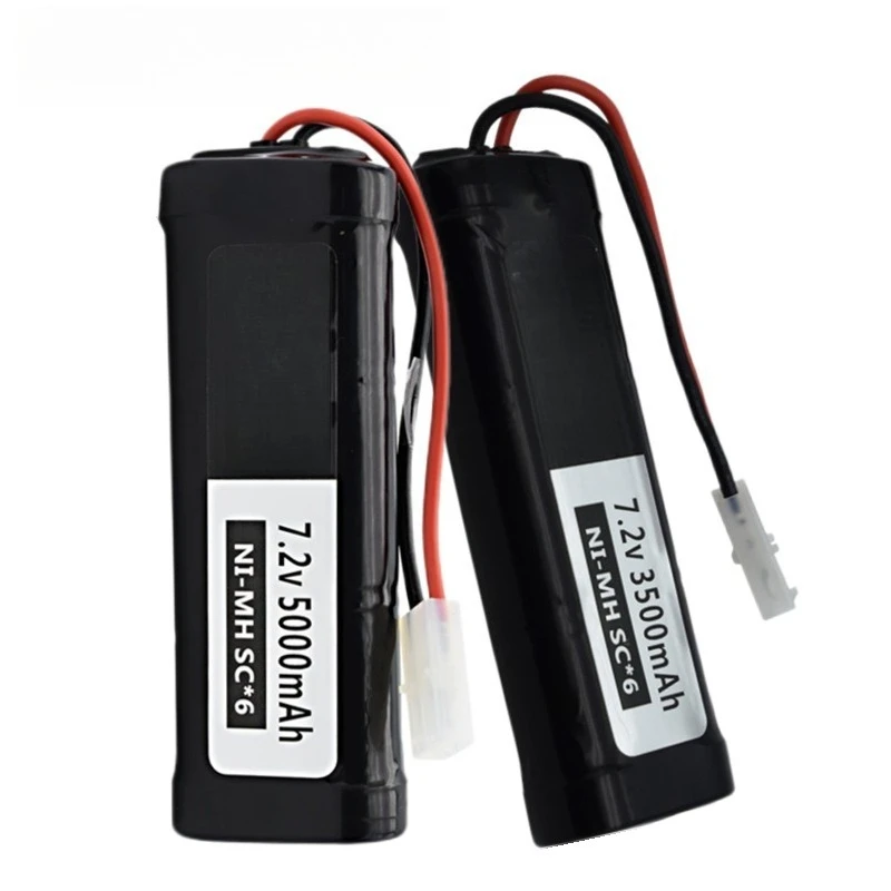 7.2V 3500/5000mAh 10C Rechargeable NI-MH Battery Pack for Aeromodelling Drones Electric Toy Gun RC Toys Helicopter