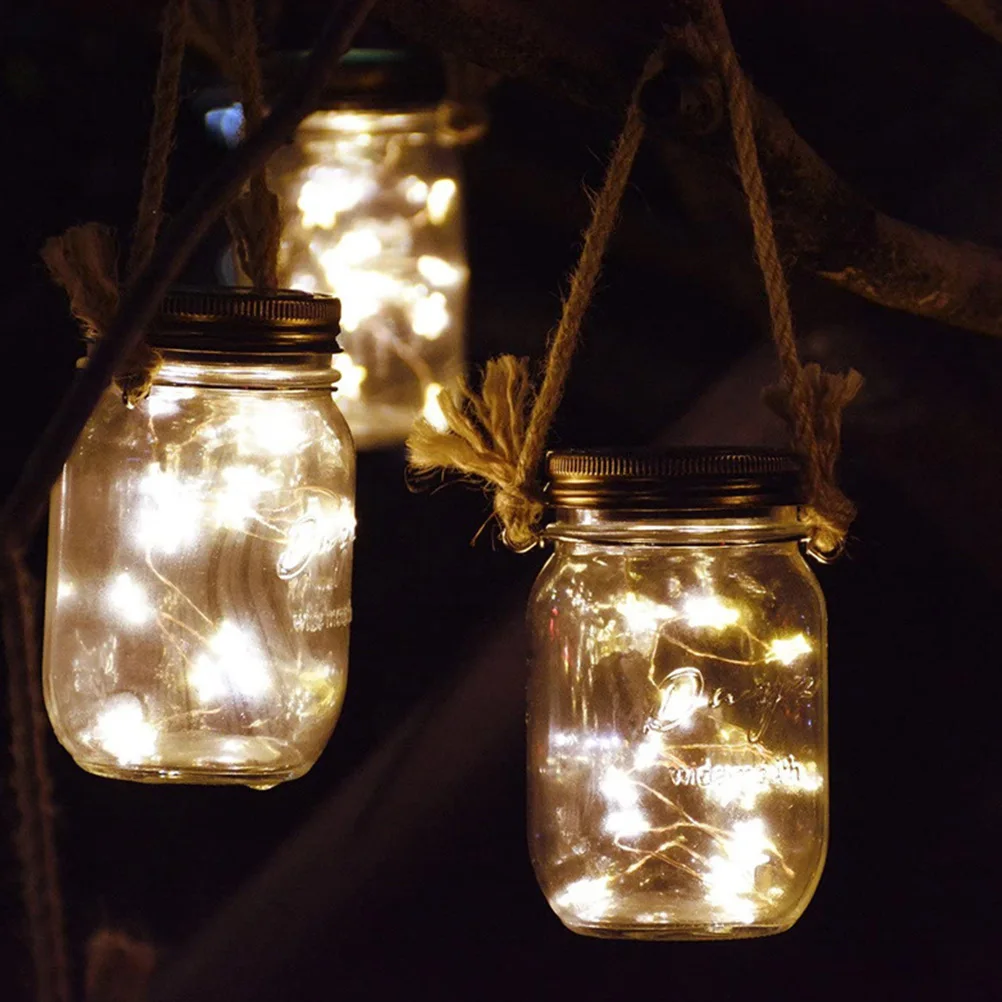 

6 Pcs Mason Jar Handle Versatile Hangers Hanging Hook Burlap Wire Handles Can DIY Tools for Canning Stainless Steel Hemp Rope