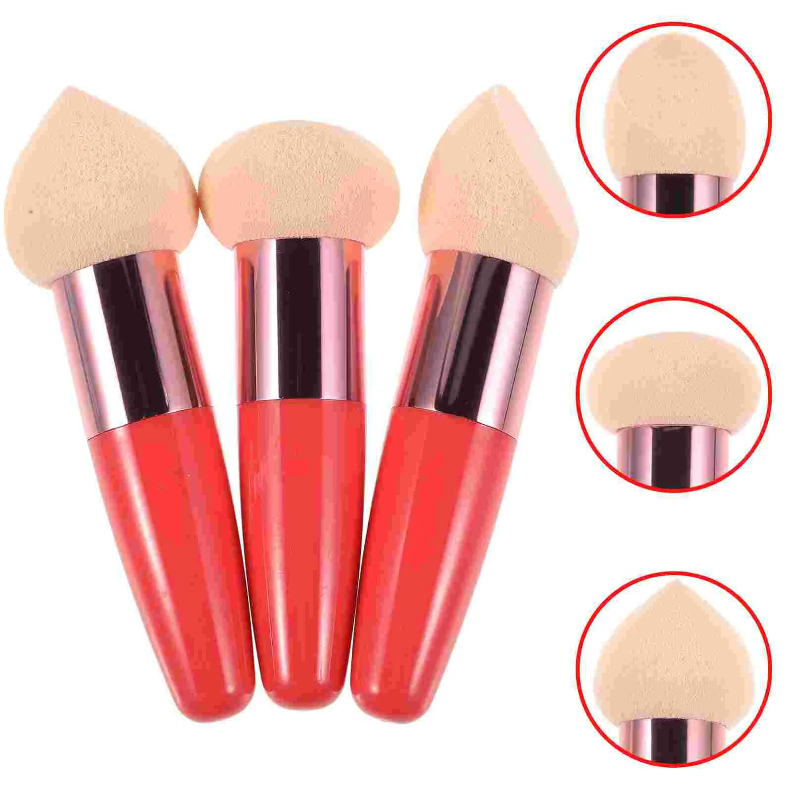 Little Mushroom Makeup Pen, Ferramenta De Canetas De Beleza, Ferramentas De Esponja De Viagem, Acessórios De Mão, 3 Pcs