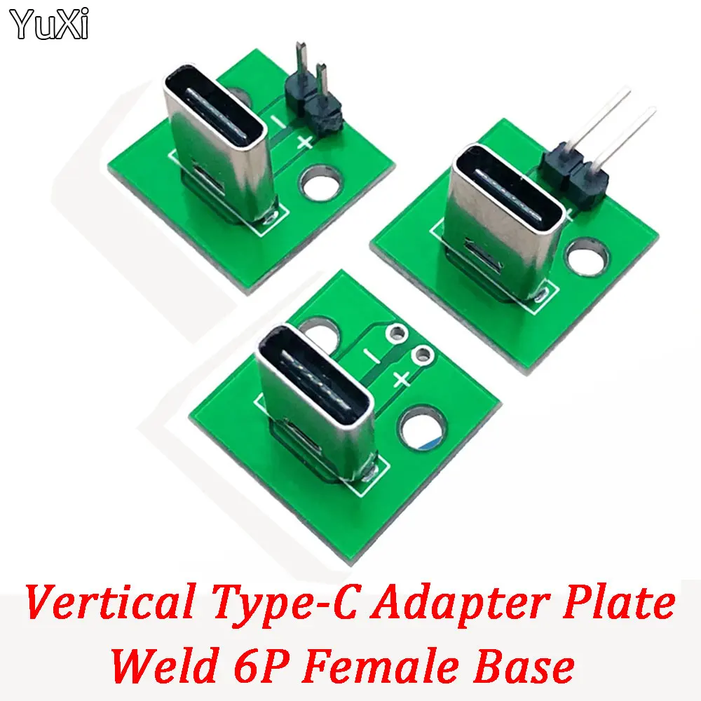 

2Pcs Type-C Female Charger Connection Adapter 2.54mm Type-C Interface PCB Board Plate Welded Socket DIY Accessories