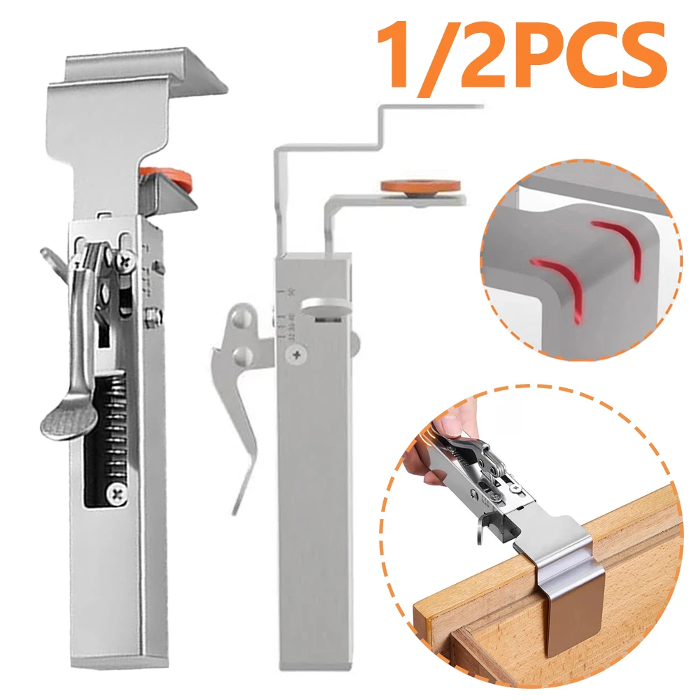 Press Type Quick Drawer Clamp Fast Press Clamp Stainless Steel Adjustable Telescopic Woodworking Installation Panel Fixing Clip