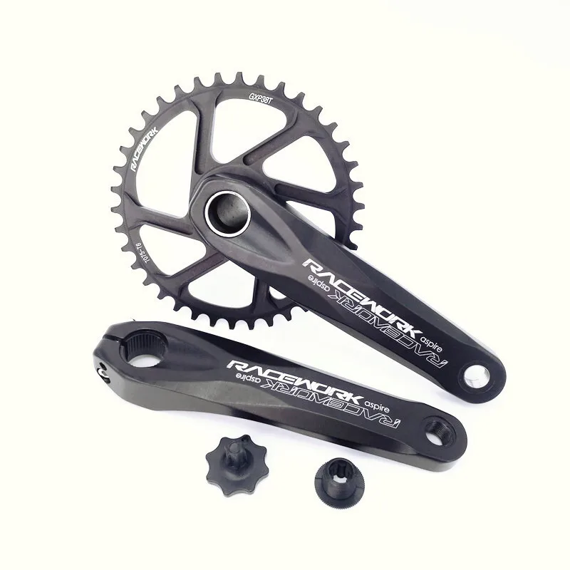 Manivela de carreras de aleación de aluminio hueca integrada 170mm 175mm 32 34 36 38T piñón con soporte inferior bielas de bicicleta de montaña