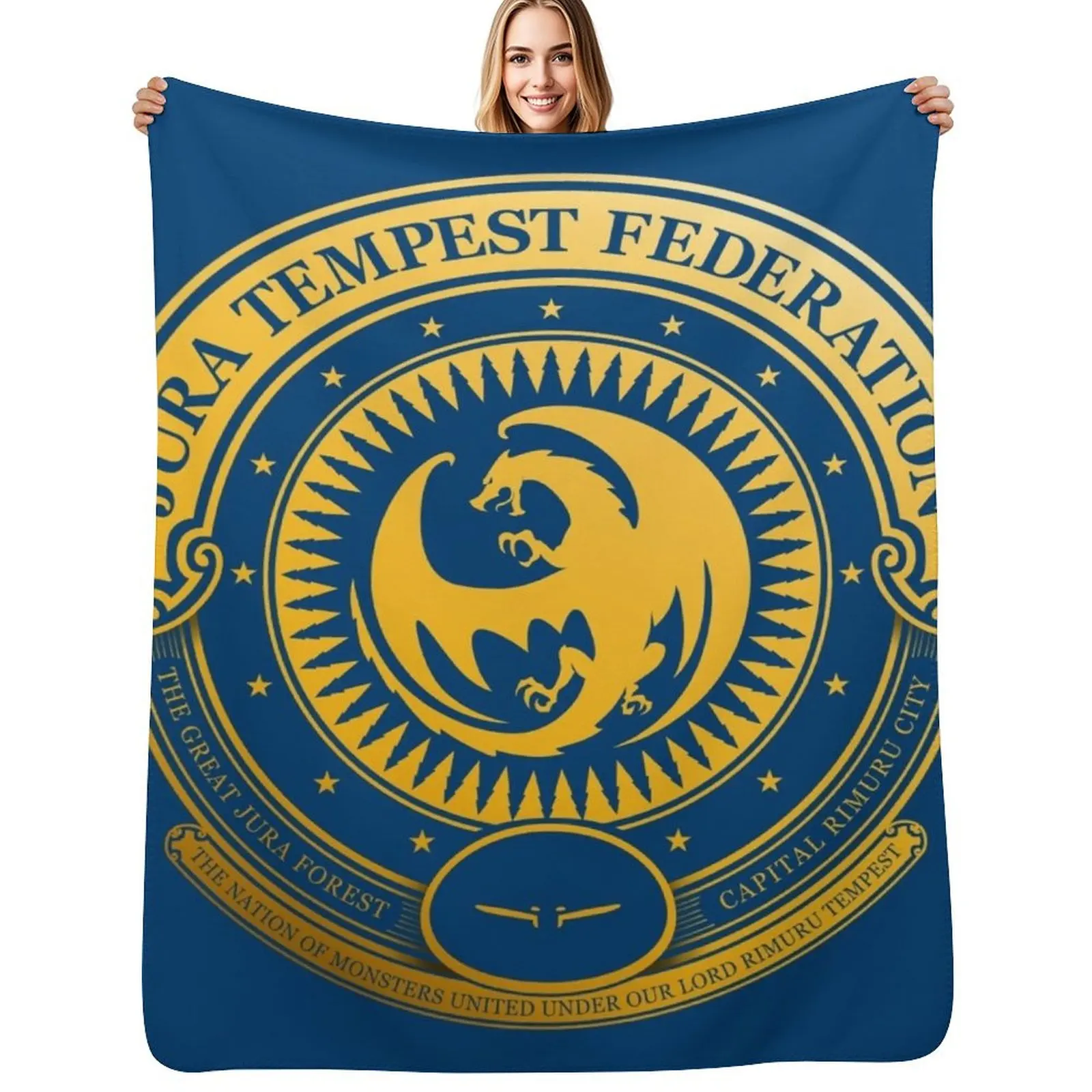 

Jura Tempest Federation Seal Throw Blanket Color Fast Cozy Throw Blanket