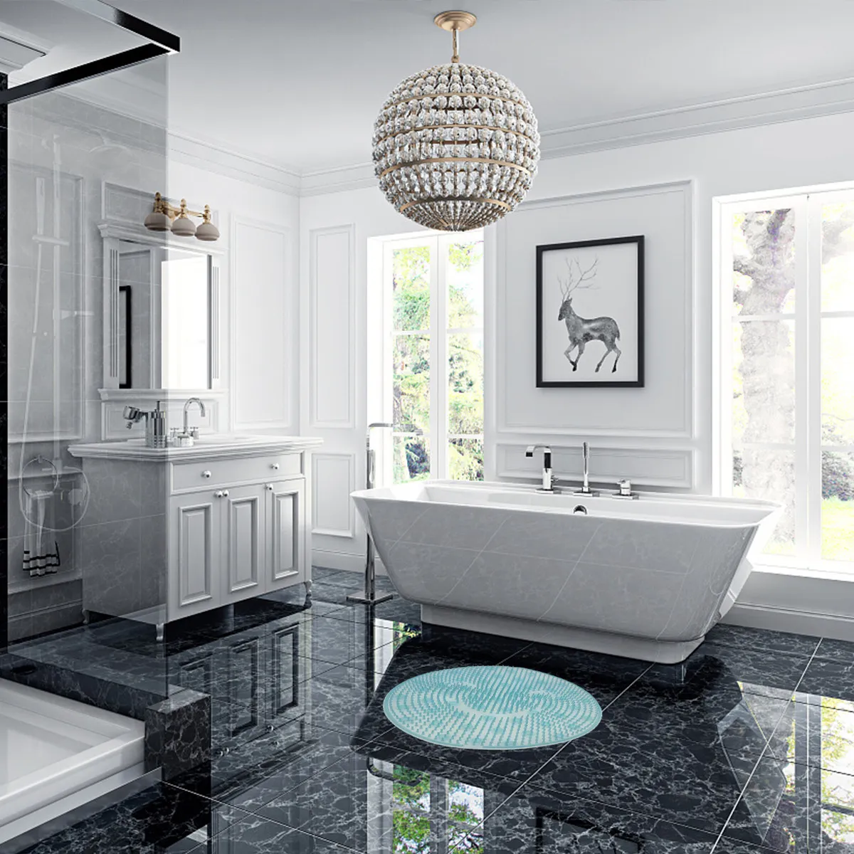 

Резиновый отшелушивающий коврик для ванной с присосками для массажа и отшелушивания кожи стоп и спины, противоскользящий, гипоаллергенный, синий