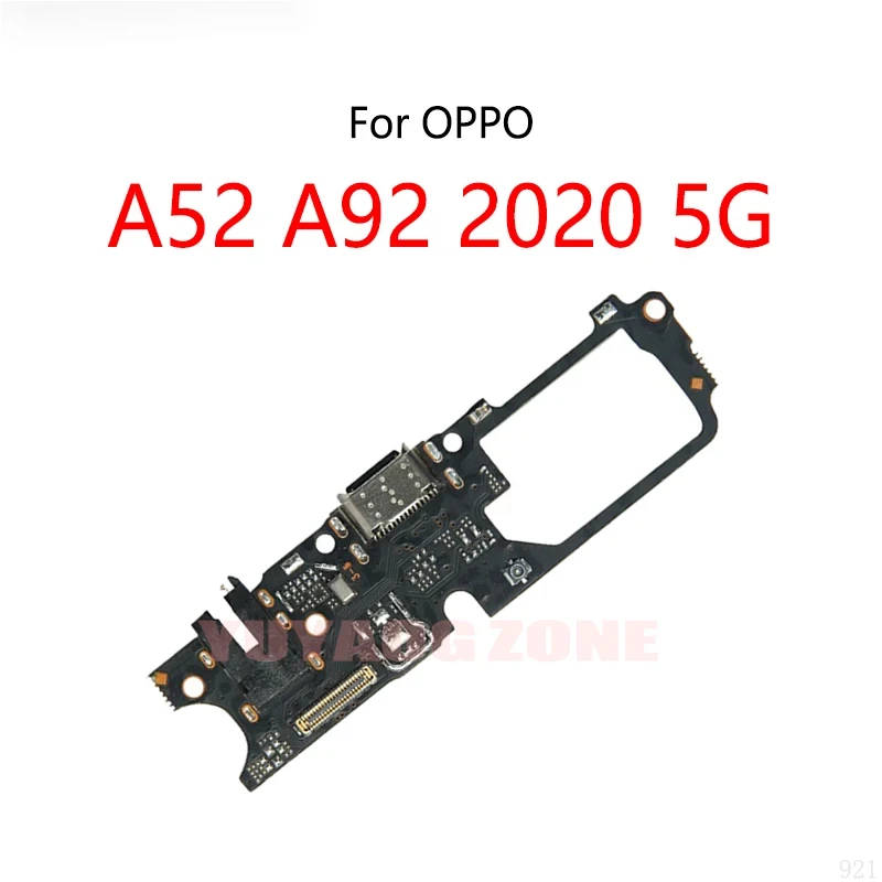 10 pcs/lot pro OPPO A52 A92 2020 5G USB nabít dok levý bok lodi nástrčkový kolíček konektor flex kabel nabíjení deska modul