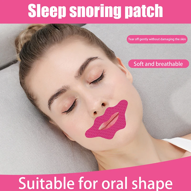 Anti Snore Mouth Sleep Tape Hypoallergenic Breathable Lip Patch with Center Vent for Mouth Breather Correction Adult Snoring Aid