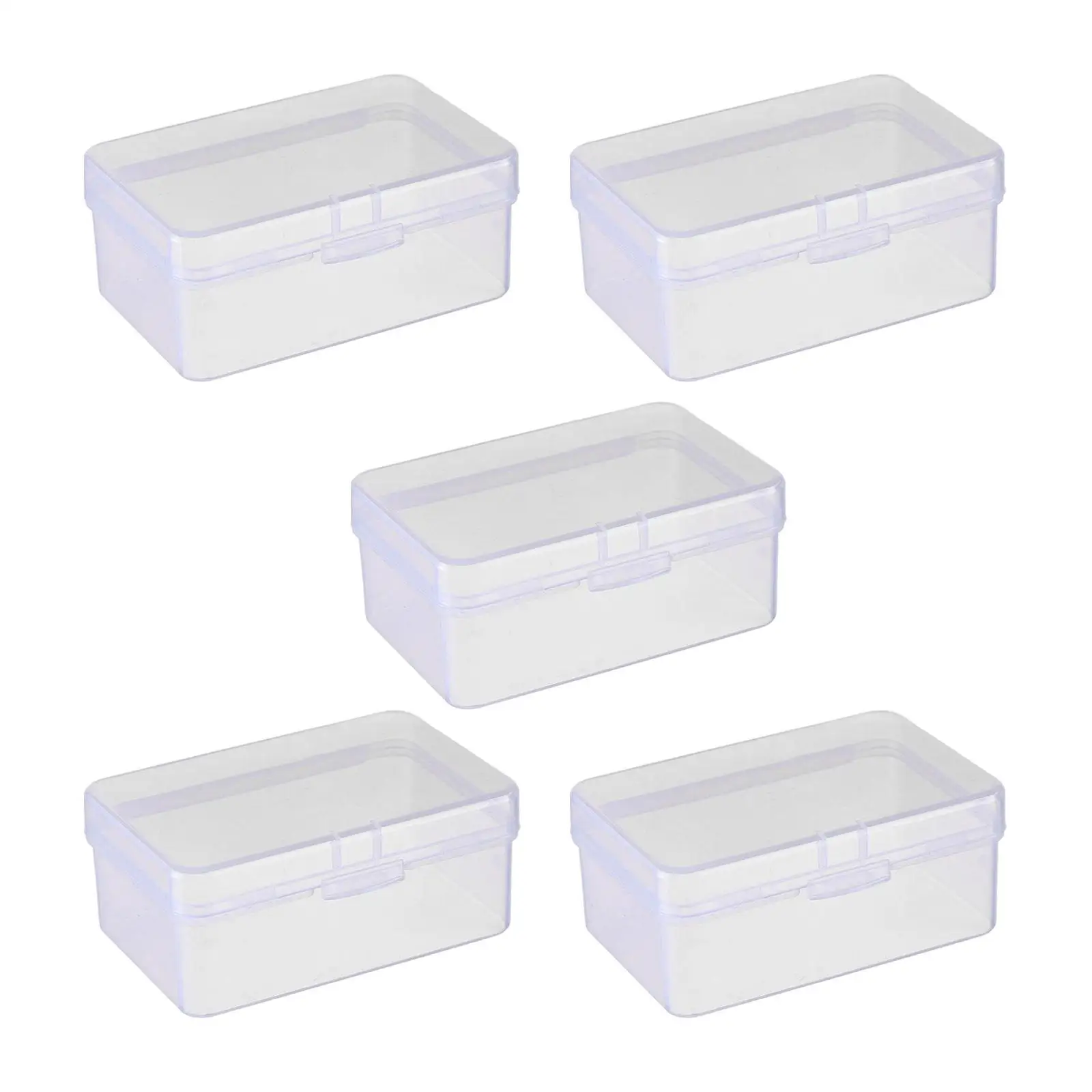 5 Pieces Storage Boxes, Sewing Box,Empty Holder,Multifunction with Lid,Beads Containers,Organizer Bin for Living Room,Desktop