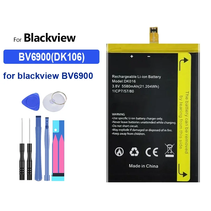 

BV6900(DK106) 5580 мАч Прочный и эффективный аккумулятор для мобильного телефона для Blackview BV6900