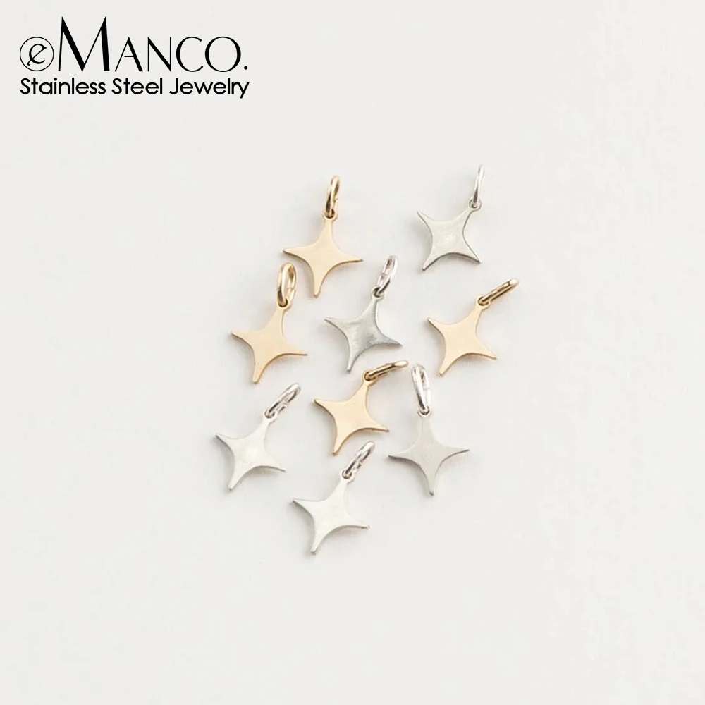 EMANCO Stainless Steel Blank Star Pendant Mini Pendant Charms Necklace Bracelet DIY Women's Jewelry Gift Factory Outlet