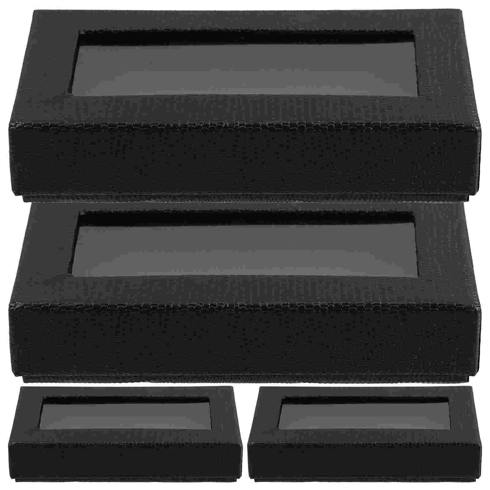 

4pcs Elegant Snake Print Texture Transparent Window Bow Tie Presentation Box Men Bow Tie Packaging Box for Men for Celebrations