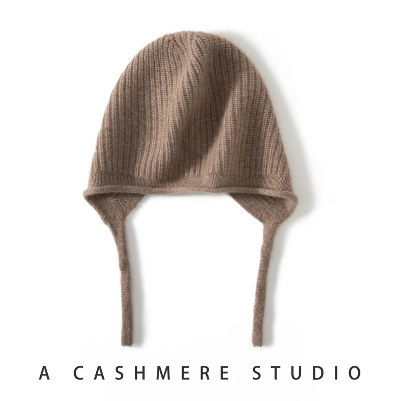 women's-thickened-winter-knitted-woolen-ear-protecting-hat-cashmere-warm-hat-winter-season-casual-style-round-top-no-brim-hat