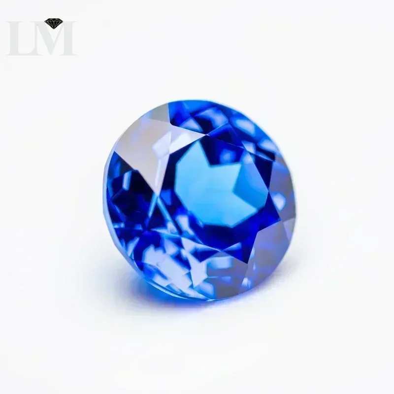 Round Cut Lab Grown Cobalt Spinel  Blue Demon Color Beads for Diy Jewelry Making Pendant Material Selectable ficate