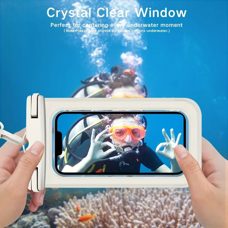 1 Stück Transparente Wasserdichte Handytasche Große Allzweck-Tauch- und Schwimmtasche für Thermalquellen Smartphone Wasserdichte Tasche – Detail 3
