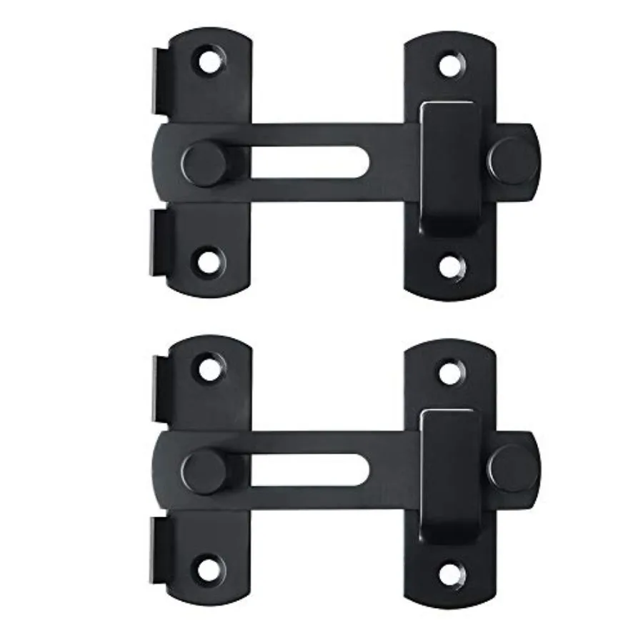 

2 Pcs Flip Latch Gate Latches, 4 inch Heavy Duty Stainless Steel Door Latch, Safety Gate Hardware for Barn Wood Fence Sliding F
