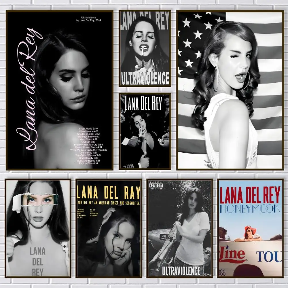 Singer L-Lana Del Rey Poster PP Paper Decorative Wall Art for Living RoomsBedrooms Bars Cafes Stylish Home Decor Gift