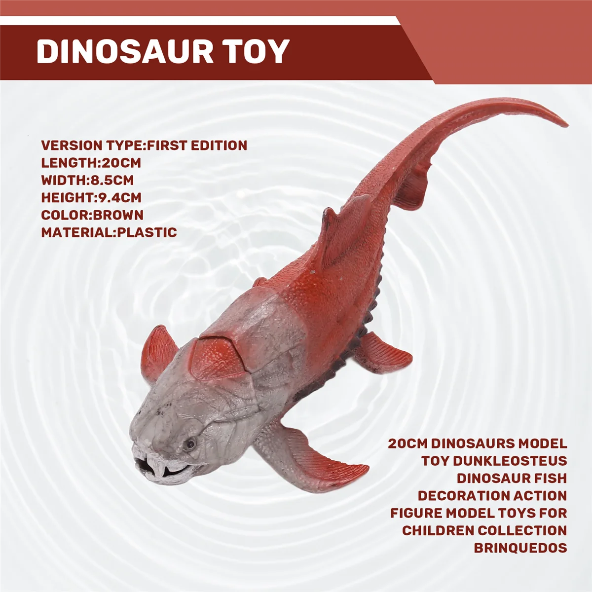 AM-20Cm 模型玩具 Dunkleosteus 恐竜魚の装飾アクションフィギュアモデルのおもちゃ子供のためのコレクション Brinquedos