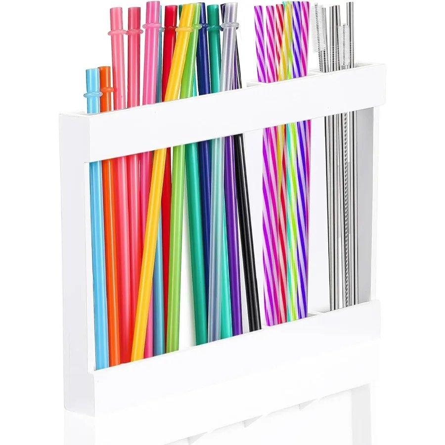 

Акриловый держатель для соломинки с двусторонней клейкой лентой, многоразовый стакан, органайзер для соломы, контейнер для хранения для стойки, шкафа, чашки