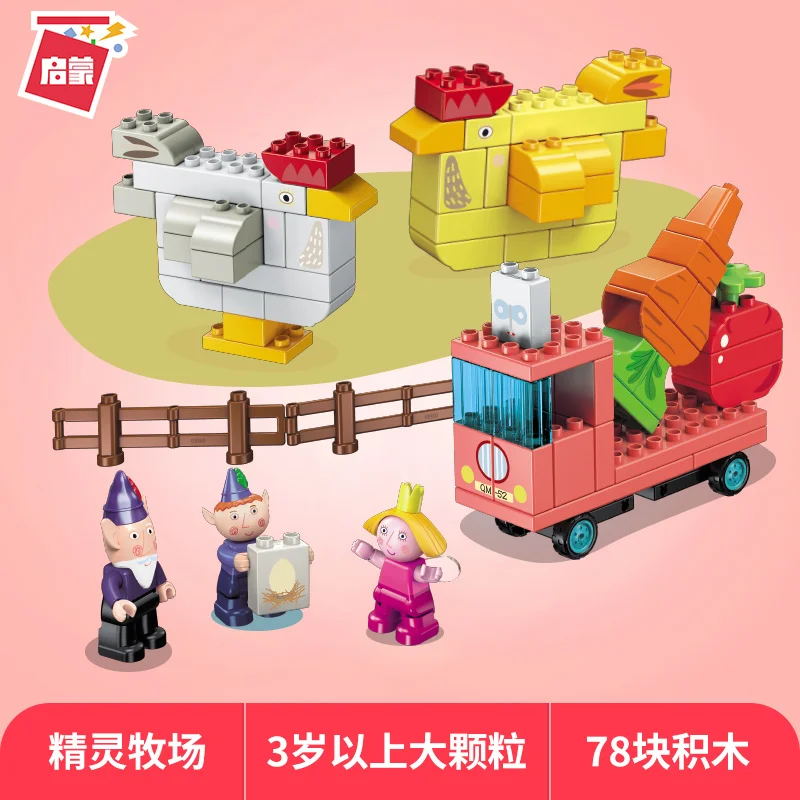 بن وهولي المملكة الصغيرة عمل أرقام الفطر منزل القلعة بناء لعبة المكعبات لطيف قزم لعبة مجسمة حلية هدايا الاطفال