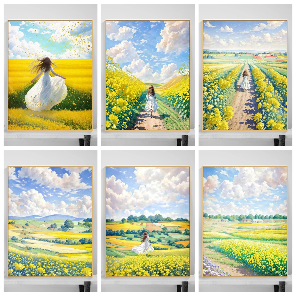 

Цветок рапса: цифровая картина маслом, сделай сам, пейзаж, цветы, свежий стиль, раскраска, декоративная живопись, ручная роспись