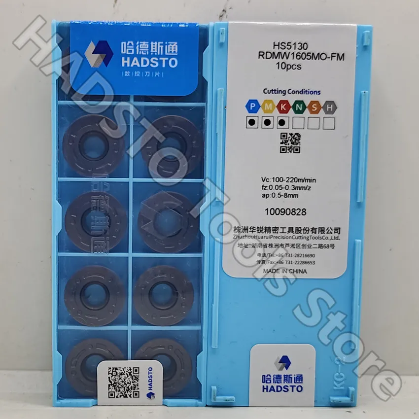 

RDMW1605MO-FM HS5130 RDMW1605MO-FM RDMW1605 HADSTO CNC carbide inserts Milling inserts For Steel, Stainless steel,Cast iron