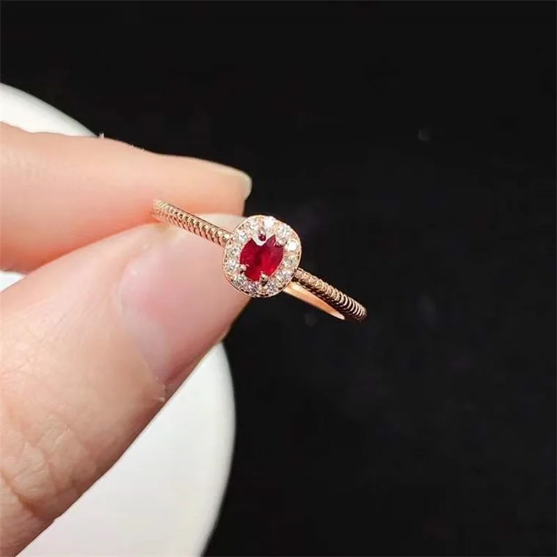 

Серебряное обручальное кольцо 925 пробы для девочек Lady Natura Pigeon Blood Ruby Кольцо для женщин Подарок Желтое золото Драгоценный камень с сертификатом