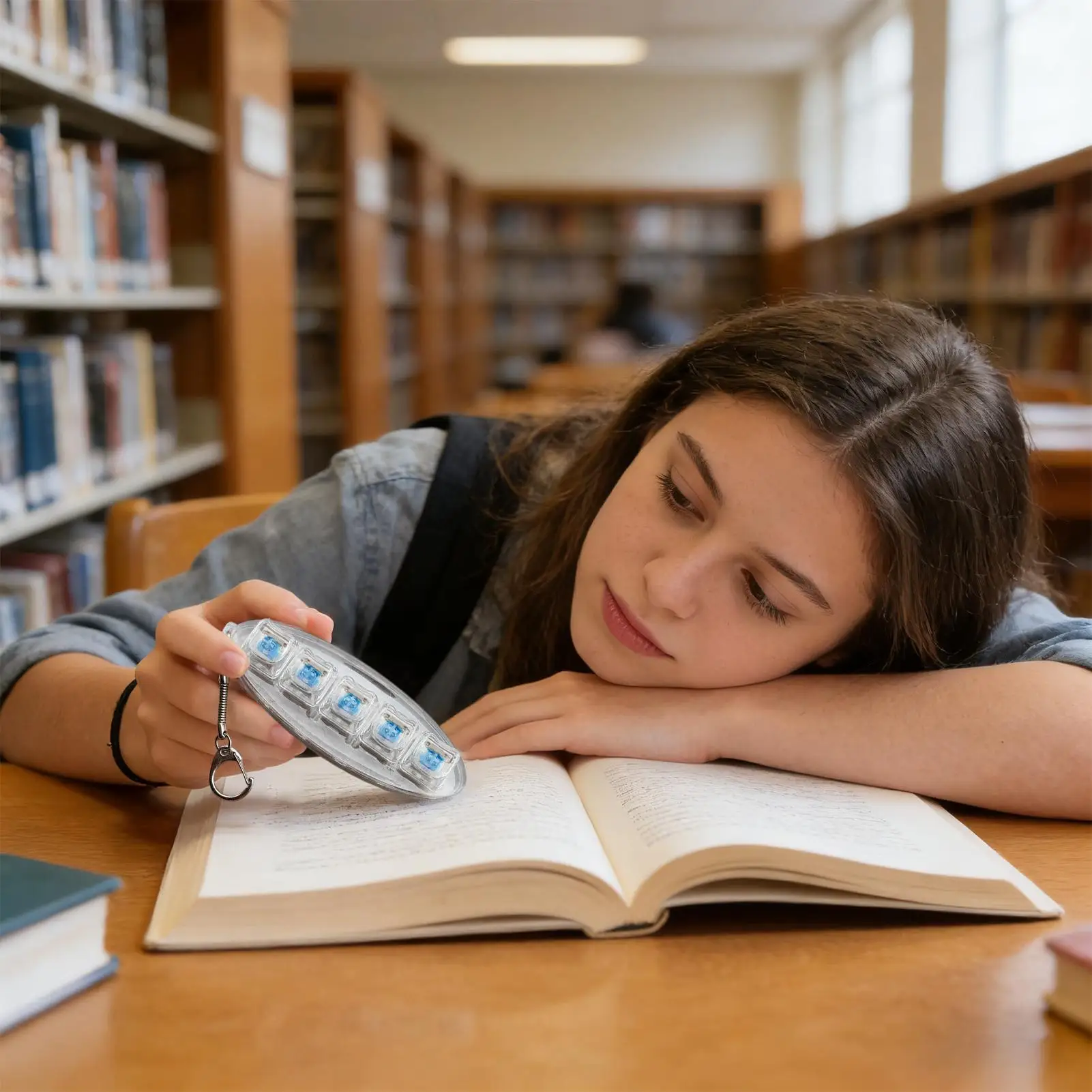 

Keyboard Finger Toy Portable Relaxation 5-Key Keyboard Fidget Keychain for Women Teens Friends Adults Home Travel Commuting